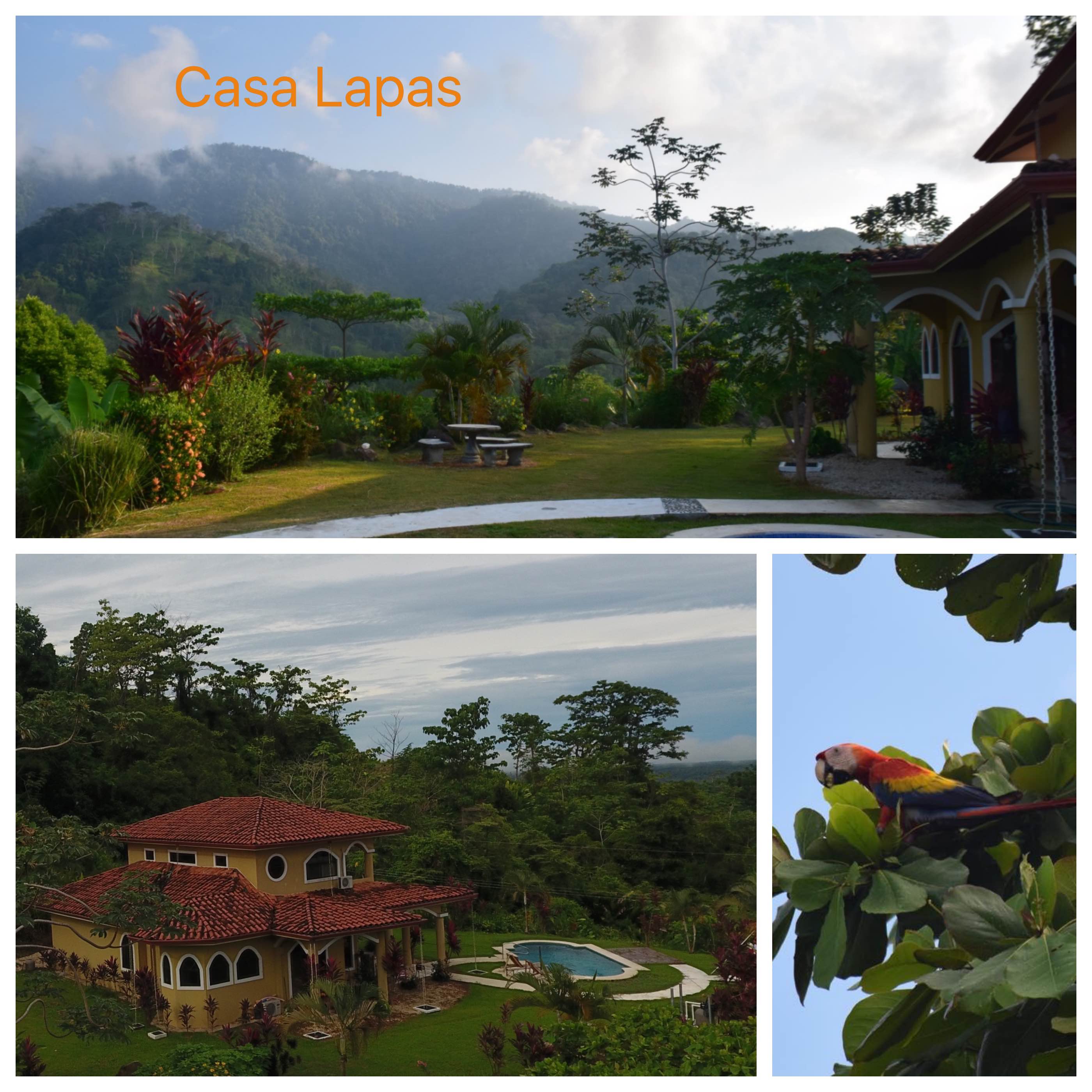 Casa Lapas Villa costa rica collage